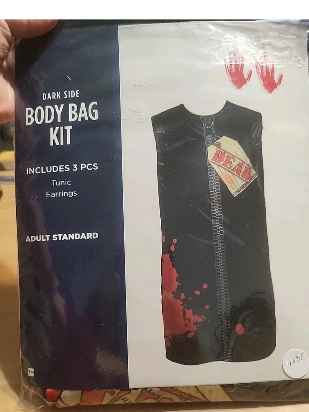 Dark Side Body Bag Kit Costume Adult Standard Size #4035